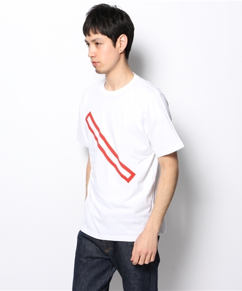 Saturdays NYC（サタデーズ ニューヨークシティ ）の「○SATURDAYS SURF NYC / Outline Slash（Tシャツ/カットソー・メンズ・ホワイト/ネイビー/イエロー・X-SMALL/LARGE/SMALL/MEDIUM）」の4枚目の写真