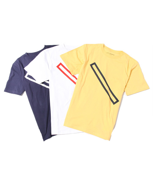 Saturdays NYC（サタデーズ ニューヨークシティ ）の「○SATURDAYS SURF NYC / Outline Slash（Tシャツ/カットソー・メンズ・ホワイト/ネイビー/イエロー・X-SMALL/LARGE/SMALL/MEDIUM）」の10枚目の写真