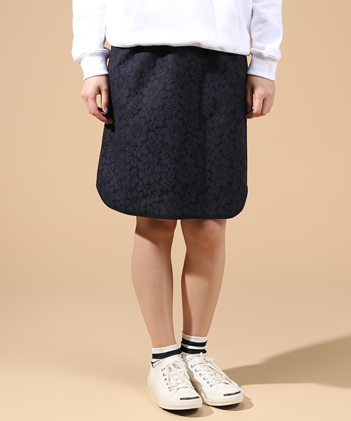 green label relaxing(グリーンレーベルリラクシング)の「GC リバーシブル LACE スカート ◆(スカート・レディース・オフホワイト/ケリー/ネイビー・FREE)」の6枚目の写真
