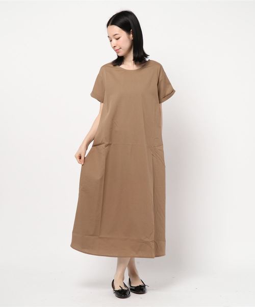 earth music&ecology(アースミュージックアンドエコロジー)の「Aラインクルーネックワンピース ●(ワンピース・レディース・ブラック/ダークグリーン/ベージュ/ブラウン・FREE)」の5枚目の写真