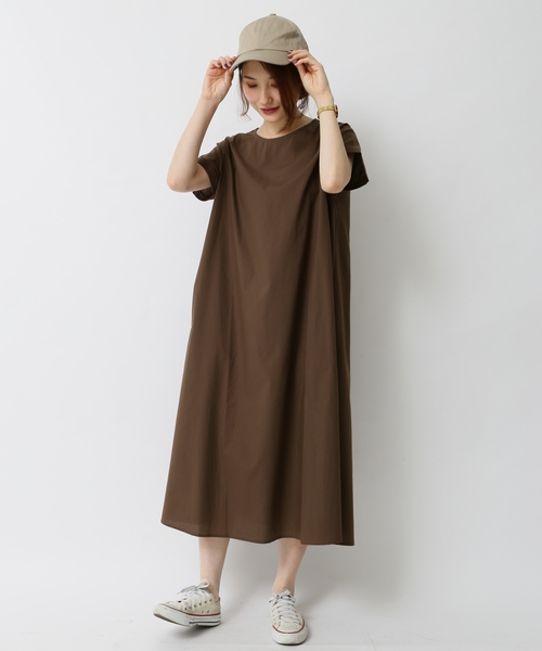 earth music&ecology(アースミュージックアンドエコロジー)の「Aラインクルーネックワンピース ●(ワンピース・レディース・ブラック/ダークグリーン/ベージュ/ブラウン・FREE)」の11枚目の写真