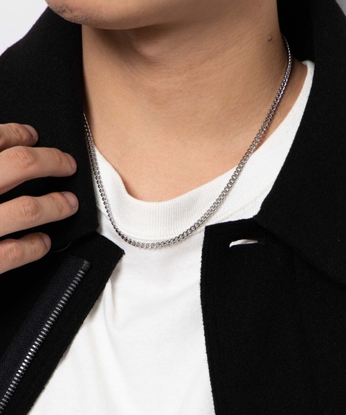 WEGO（ウィゴー）の「WEGO/ステンレスキヘイチェーンネックレス4mm（ネックレス・メンズ・シルバー/ゴールド・FREE）」の2枚目の写真
