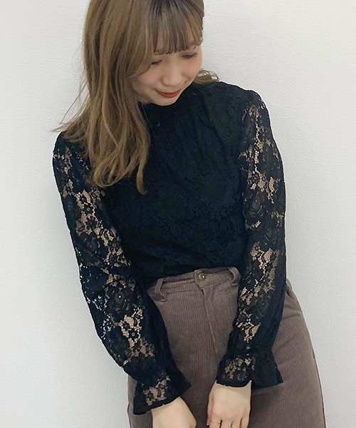 apres jour（アプレジュール）の「レースハイネックブラウス【ZOZOTOWN限定アイテム】（シャツ/ブラウス・レディース・ブラック/ベージュ/オフホワイト/モカ・フリー）」の14枚目の写真