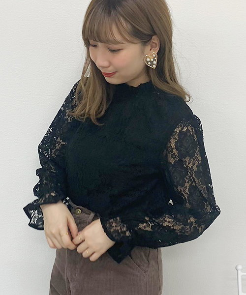 apres jour（アプレジュール）の「レースハイネックブラウス【ZOZOTOWN限定アイテム】（シャツ/ブラウス・レディース・ブラック/ベージュ/オフホワイト/モカ・フリー）」の15枚目の写真