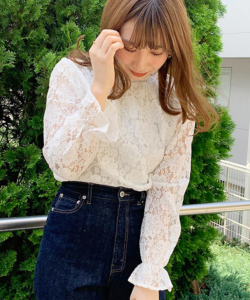 apres jour（アプレジュール）の「レースハイネックブラウス【ZOZOTOWN限定アイテム】（シャツ/ブラウス・レディース・ブラック/ベージュ/オフホワイト/モカ・フリー）」の21枚目の写真