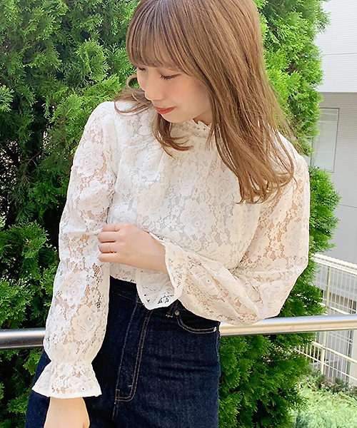 apres jour（アプレジュール）の「レースハイネックブラウス【ZOZOTOWN限定アイテム】（シャツ/ブラウス・レディース・ブラック/ベージュ/オフホワイト/モカ・フリー）」の22枚目の写真