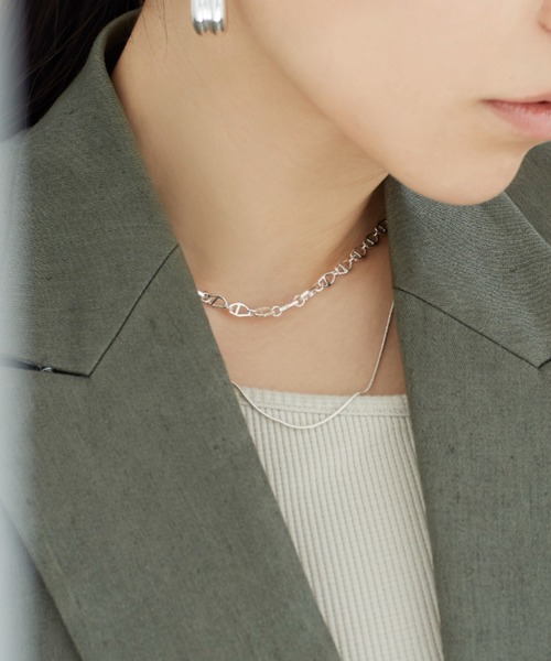 Nothing And Others（ナッシングアンドアザーズ）の「「Nothing And Others/ナッシングアンドアザーズ」W Chain Necklace（ネックレス・レディース・シルバー・FREE）」の9枚目の写真