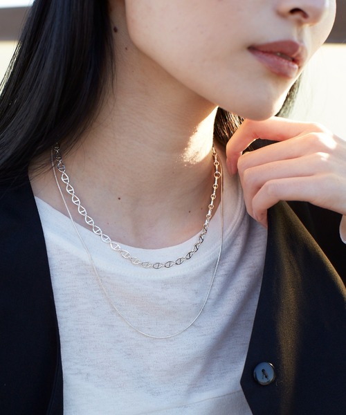 Nothing And Others（ナッシングアンドアザーズ）の「「Nothing And Others/ナッシングアンドアザーズ」W Chain Necklace（ネックレス・レディース・シルバー・FREE）」の11枚目の写真