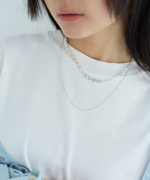 Nothing And Others（ナッシングアンドアザーズ）の「「Nothing And Others/ナッシングアンドアザーズ」W Chain Necklace（ネックレス・レディース・シルバー・FREE）」の13枚目の写真
