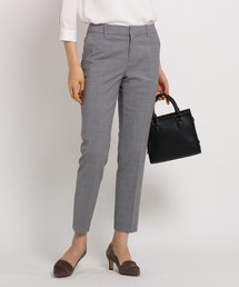 「S」ウール混クロップドテーパードパンツ