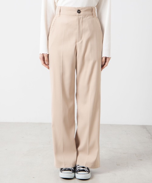 WEGO(ウィゴー)の「WEGO/フェイクスエードカラーパンツ(スラックス・レディース・グリーン/ライトベージュ/パープル/サックスブルー/イエロー/ダークブラウン/ブラック・FREE)」の22枚目の写真