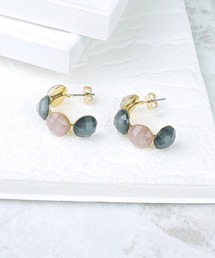 SBG by 7JEWELRY ビッグカラービジューフープピアス