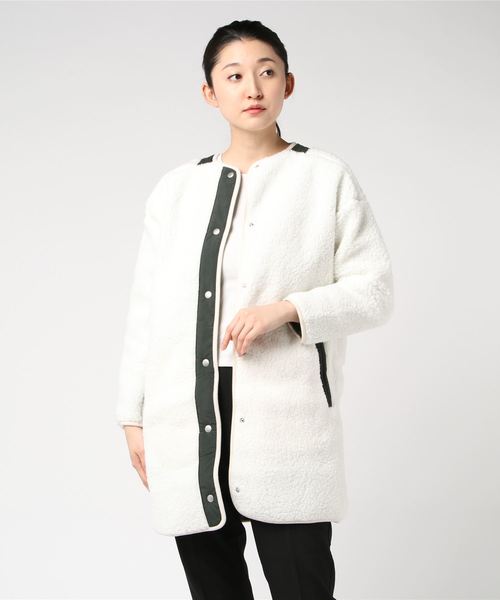 adidas(アディダス)の「adidas/アディダス ウィメンズ S2S ボア ロングジャケット(ブルゾン)」|ホワイト