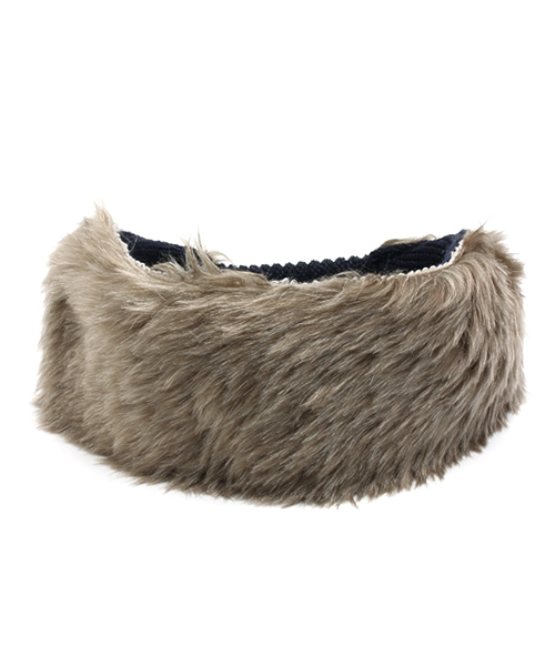 BEAMS BOY(ビームスボーイ)の「Cableami×BEAMS BOY / ファー ヘアバンド(ヘアバンド・レディース・グレー/ネイビー・ONE SIZE)」の4枚目の写真