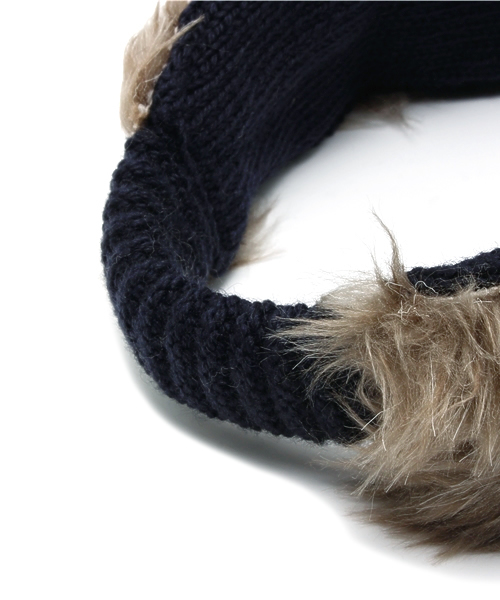 BEAMS BOY(ビームスボーイ)の「Cableami×BEAMS BOY / ファー ヘアバンド(ヘアバンド・レディース・グレー/ネイビー・ONE SIZE)」の6枚目の写真