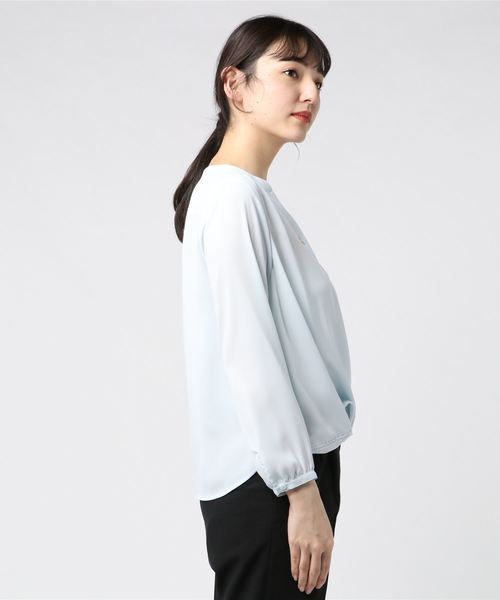 JETSET SOLO PLUS (ジェットセットソロプラス)の「バー釦カシュクールブラウス(シャツ/ブラウス・レディース・ピンク/サックスブルー・FREE)」の6枚目の写真