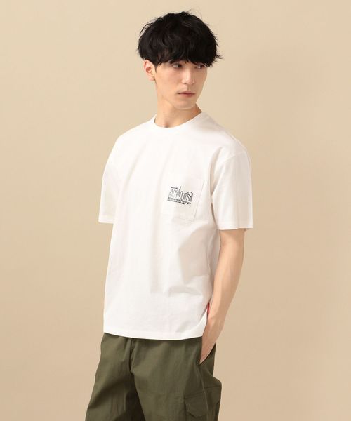 Manhattan Portage(マンハッタンポーテージ)の「Manhattan Portage: SHIPS別注 ロゴ ポケット Tシャツ(Tシャツ/カットソー・メンズ・ホワイト/ブラック/ホワイト系その他/ダークグレー・S/M/L)」の2枚目の写真