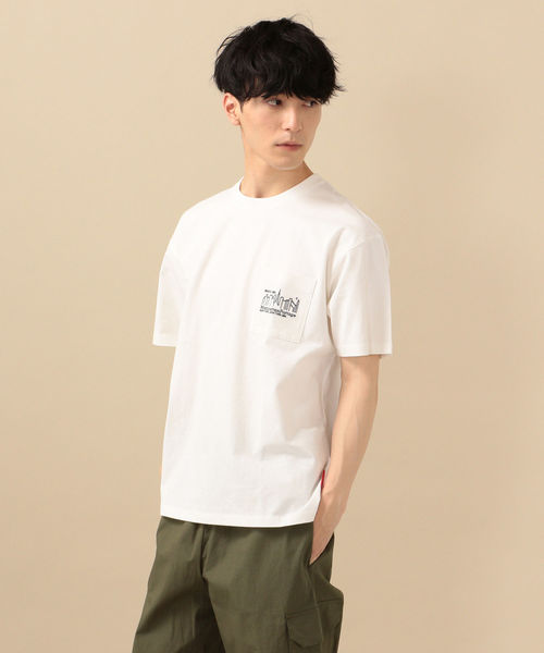 Manhattan Portage(マンハッタンポーテージ)の「Manhattan Portage: SHIPS別注 ロゴ ポケット Tシャツ(Tシャツ/カットソー・メンズ・ホワイト/ブラック/ホワイト系その他/ダークグレー・S/M/L)」の5枚目の写真