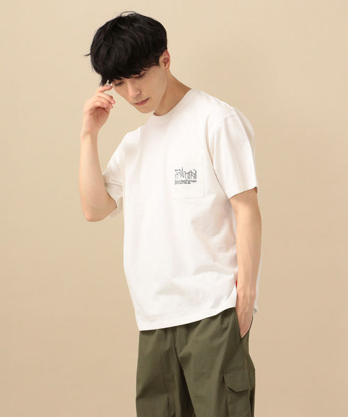 Manhattan Portage(マンハッタンポーテージ)の「Manhattan Portage: SHIPS別注 ロゴ ポケット Tシャツ(Tシャツ/カットソー・メンズ・ホワイト/ブラック/ホワイト系その他/ダークグレー・S/M/L)」の6枚目の写真