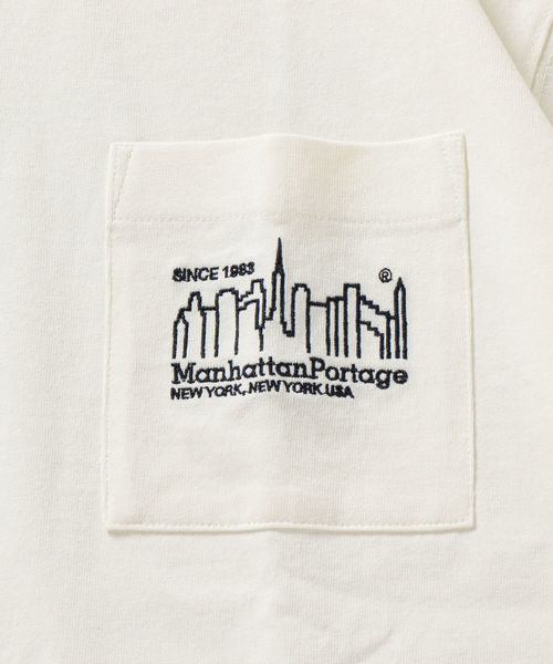 Manhattan Portage(マンハッタンポーテージ)の「Manhattan Portage: SHIPS別注 ロゴ ポケット Tシャツ(Tシャツ/カットソー・メンズ・ホワイト/ブラック/ホワイト系その他/ダークグレー・S/M/L)」の20枚目の写真