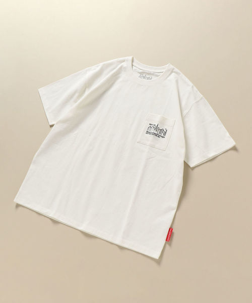 Manhattan Portage(マンハッタンポーテージ)の「Manhattan Portage: SHIPS別注 ロゴ ポケット Tシャツ(Tシャツ/カットソー・メンズ・ホワイト/ブラック/ホワイト系その他/ダークグレー・S/M/L)」の15枚目の写真