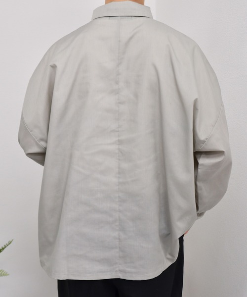 kutir（クティール）の「ワンポイントクマ刺繍シャツ（シャツ/ブラウス・メンズ・ダークブラウン/グレー/サックスブルー・MEDIUM/LARGE）」の4枚目の写真