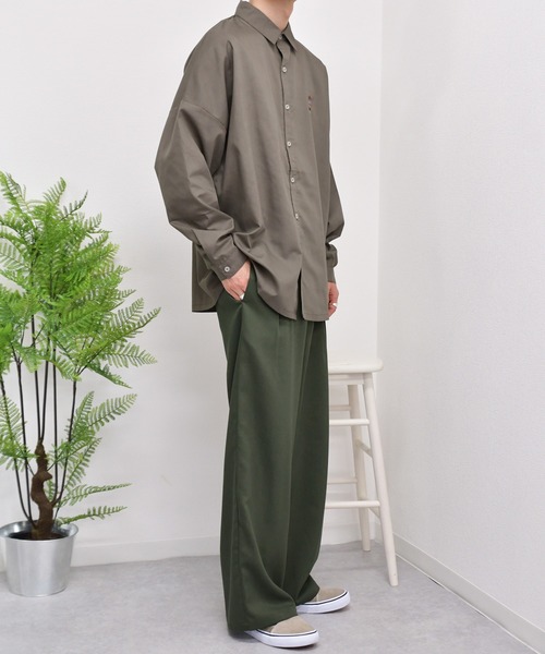 kutir（クティール）の「ワンポイントクマ刺繍シャツ（シャツ/ブラウス・メンズ・ダークブラウン/グレー/サックスブルー・MEDIUM/LARGE）」の11枚目の写真