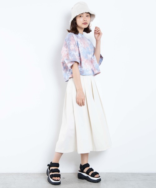 WEGO（ウィゴー）の「WEGO/チノプリーツフレアロングスカート（スカート・レディース・ホワイト/ベージュ・FREE）」の6枚目の写真