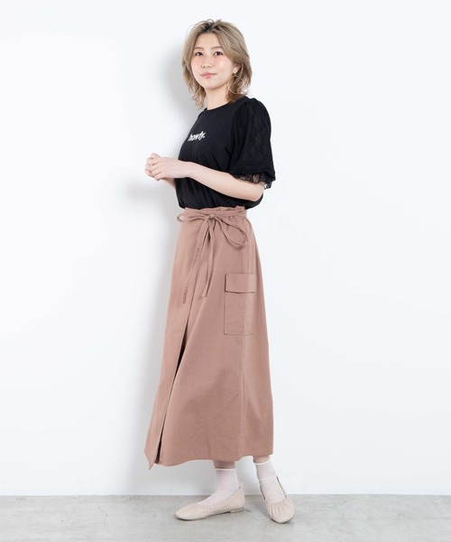 WEGO（ウィゴー）の「WEGO/シアーレースキャンディスリーブTシャツ（Tシャツ/カットソー・レディース・ホワイト/ブラック/ブルー系その他・FREE）」の6枚目の写真