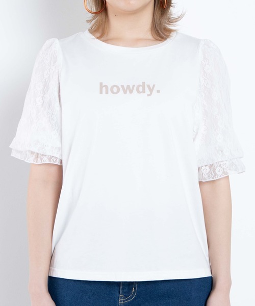 WEGO（ウィゴー）の「WEGO/シアーレースキャンディスリーブTシャツ（Tシャツ/カットソー・レディース・ホワイト/ブラック/ブルー系その他・FREE）」の9枚目の写真