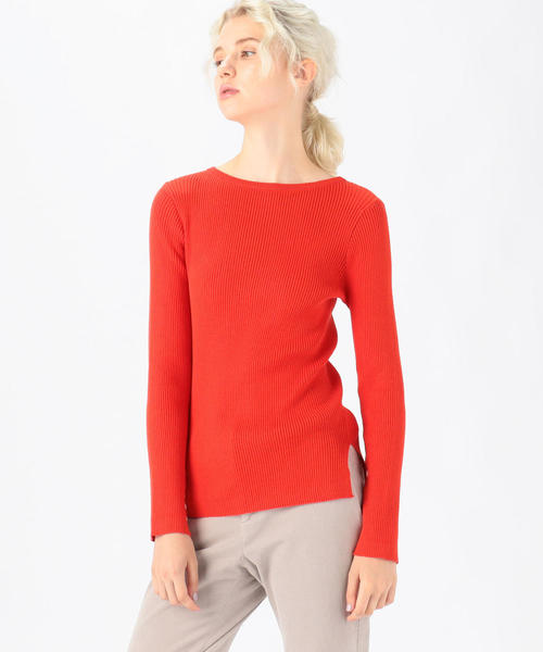 TOMORROWLAND （トゥモローランド）の「コットンリブ ボートネックプルオーバー（ニット/セーター・レディース・ネイビー/レッド/サックスブルー/ライトベージュ/ブルー系その他4・S）」の21枚目の写真