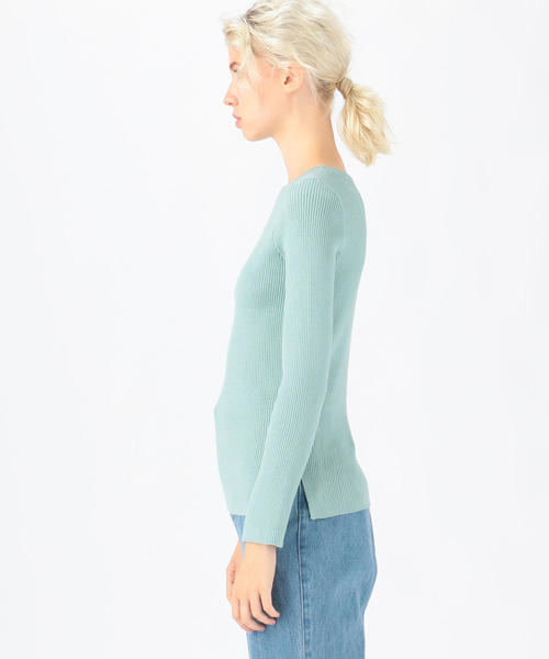 TOMORROWLAND （トゥモローランド）の「コットンリブ ボートネックプルオーバー（ニット/セーター・レディース・ネイビー/レッド/サックスブルー/ライトベージュ/ブルー系その他4・S）」の19枚目の写真