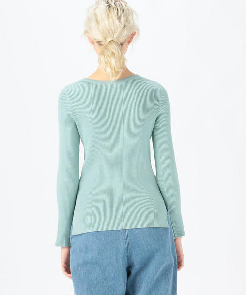 TOMORROWLAND （トゥモローランド）の「コットンリブ ボートネックプルオーバー（ニット/セーター・レディース・ネイビー/レッド/サックスブルー/ライトベージュ/ブルー系その他4・S）」の18枚目の写真