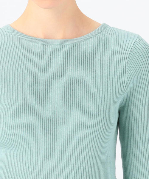 TOMORROWLAND （トゥモローランド）の「コットンリブ ボートネックプルオーバー（ニット/セーター・レディース・ネイビー/レッド/サックスブルー/ライトベージュ/ブルー系その他4・S）」の17枚目の写真