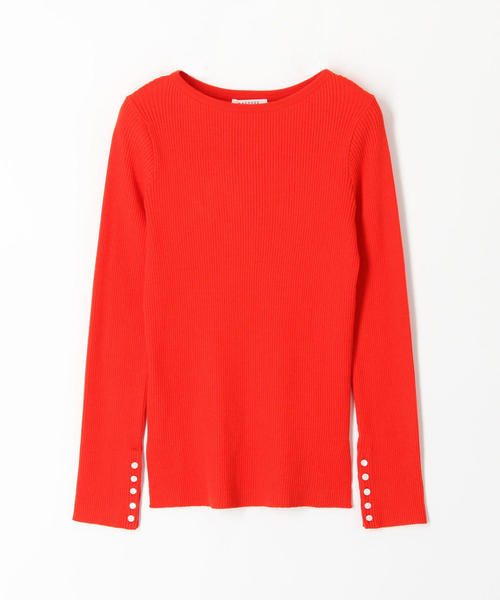 TOMORROWLAND （トゥモローランド）の「コットンリブ ボートネックプルオーバー（ニット/セーター・レディース・ネイビー/レッド/サックスブルー/ライトベージュ/ブルー系その他4・S）」の7枚目の写真