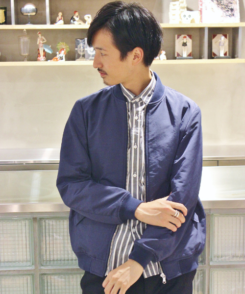 EDIFICE(エディフィス)の「◇W/N MA-1(ブルゾン・メンズ・ホワイト/ブラック/ネイビー・44/48/46)」の3枚目の写真