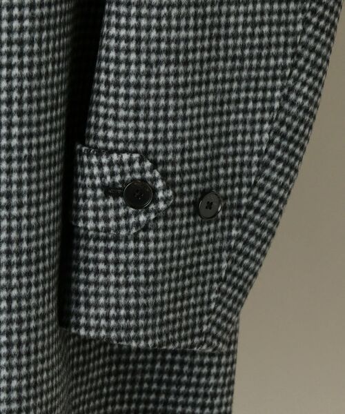 SHIPS（シップス）の「SD: ダブルフェイス ハウンドトゥースチェック カーコート（ステンカラーコート・メンズ・チャコールグレー・SMALL/MEDIUM/LARGE/X-LARGE）」の3枚目の写真
