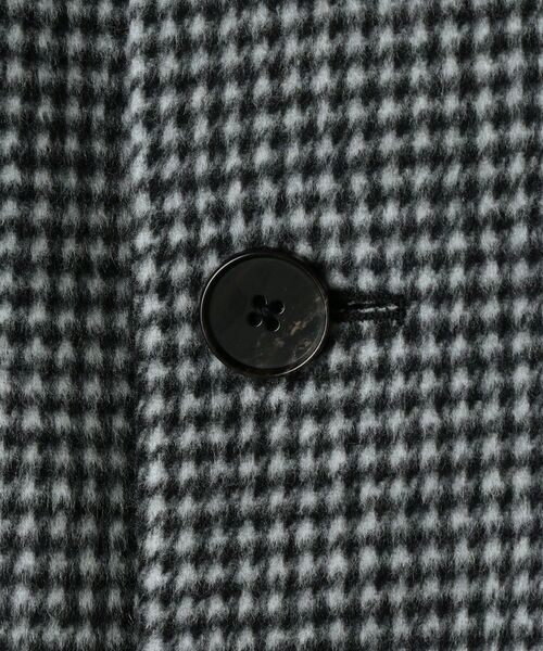 SHIPS（シップス）の「SD: ダブルフェイス ハウンドトゥースチェック カーコート（ステンカラーコート・メンズ・チャコールグレー・SMALL/MEDIUM/LARGE/X-LARGE）」の6枚目の写真