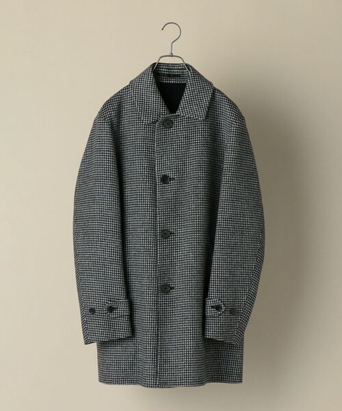 SHIPS（シップス）の「SD: ダブルフェイス ハウンドトゥースチェック カーコート（ステンカラーコート・メンズ・チャコールグレー・SMALL/MEDIUM/LARGE/X-LARGE）」の13枚目の写真