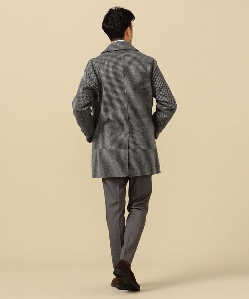 SHIPS（シップス）の「SD: ダブルフェイス ハウンドトゥースチェック カーコート（ステンカラーコート・メンズ・チャコールグレー・SMALL/MEDIUM/LARGE/X-LARGE）」の16枚目の写真