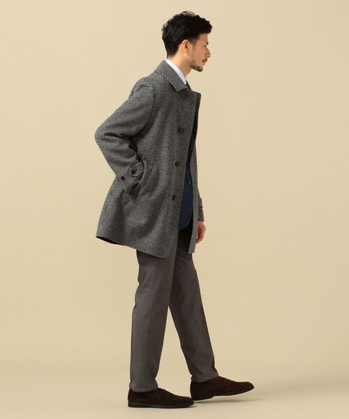SHIPS（シップス）の「SD: ダブルフェイス ハウンドトゥースチェック カーコート（ステンカラーコート・メンズ・チャコールグレー・SMALL/MEDIUM/LARGE/X-LARGE）」の17枚目の写真