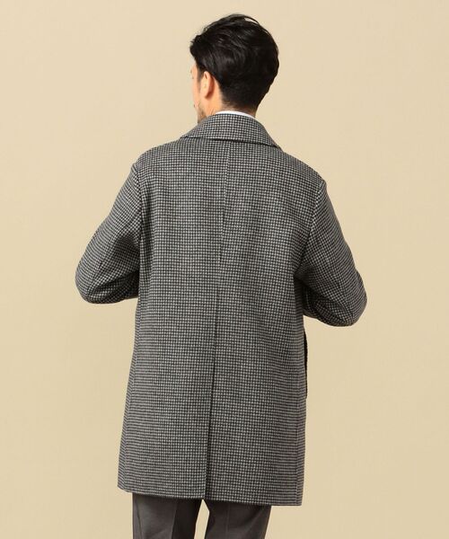 SHIPS（シップス）の「SD: ダブルフェイス ハウンドトゥースチェック カーコート（ステンカラーコート・メンズ・チャコールグレー・SMALL/MEDIUM/LARGE/X-LARGE）」の20枚目の写真