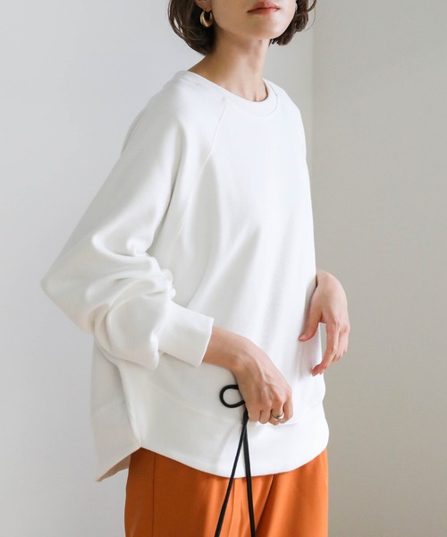 select MOCA(セレクトモカ)の「2020 A/W ラグランドルマンスリーブプルオーバー/レイヤードプルオーバー/ラウンドネックプルオーバー(Tシャツ/カットソー・レディース・テラコッタ/オフホワイト/ベージュ/ブラック・FREE)」の2枚目の写真
