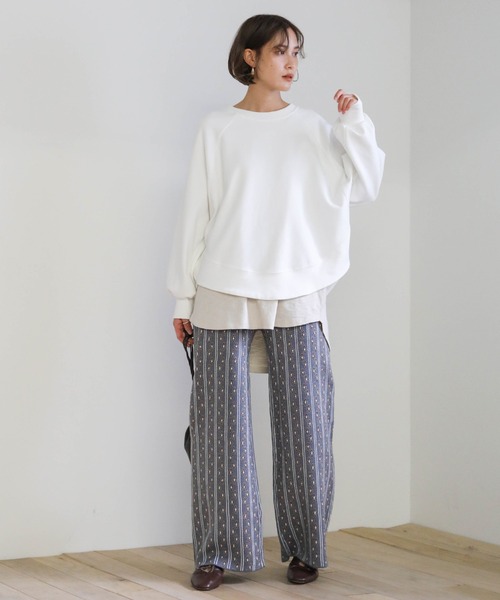 select MOCA(セレクトモカ)の「2020 A/W ラグランドルマンスリーブプルオーバー/レイヤードプルオーバー/ラウンドネックプルオーバー(Tシャツ/カットソー・レディース・テラコッタ/オフホワイト/ベージュ/ブラック・FREE)」の22枚目の写真