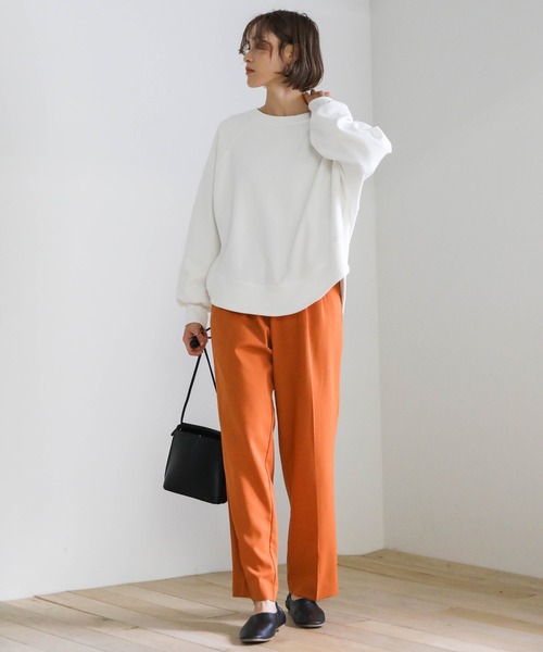 select MOCA(セレクトモカ)の「2020 A/W ラグランドルマンスリーブプルオーバー/レイヤードプルオーバー/ラウンドネックプルオーバー(Tシャツ/カットソー・レディース・テラコッタ/オフホワイト/ベージュ/ブラック・FREE)」の7枚目の写真