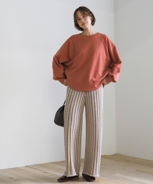 select MOCA(セレクトモカ)の「2020 A/W ラグランドルマンスリーブプルオーバー/レイヤードプルオーバー/ラウンドネックプルオーバー(Tシャツ/カットソー・レディース・テラコッタ/オフホワイト/ベージュ/ブラック・FREE)」の11枚目の写真