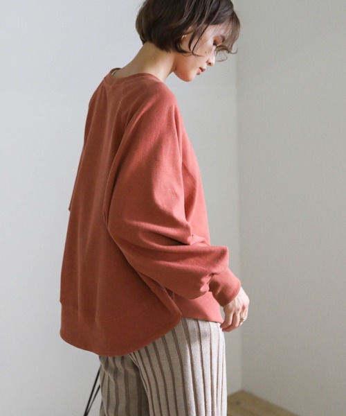 select MOCA(セレクトモカ)の「2020 A/W ラグランドルマンスリーブプルオーバー/レイヤードプルオーバー/ラウンドネックプルオーバー(Tシャツ/カットソー・レディース・テラコッタ/オフホワイト/ベージュ/ブラック・FREE)」の12枚目の写真
