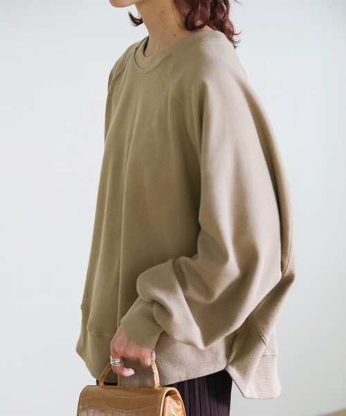 select MOCA(セレクトモカ)の「2020 A/W ラグランドルマンスリーブプルオーバー/レイヤードプルオーバー/ラウンドネックプルオーバー(Tシャツ/カットソー・レディース・テラコッタ/オフホワイト/ベージュ/ブラック・FREE)」の18枚目の写真