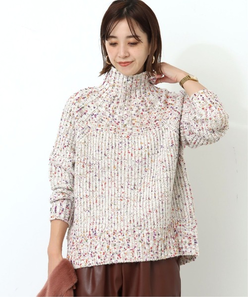 B.C STOCK(ベーセーストック)の「求心リブ畔プルオーバー◆(ニット/セーター・レディース・ホワイト/ベージュ/ブラウン/グリーン・FREE)」の2枚目の写真