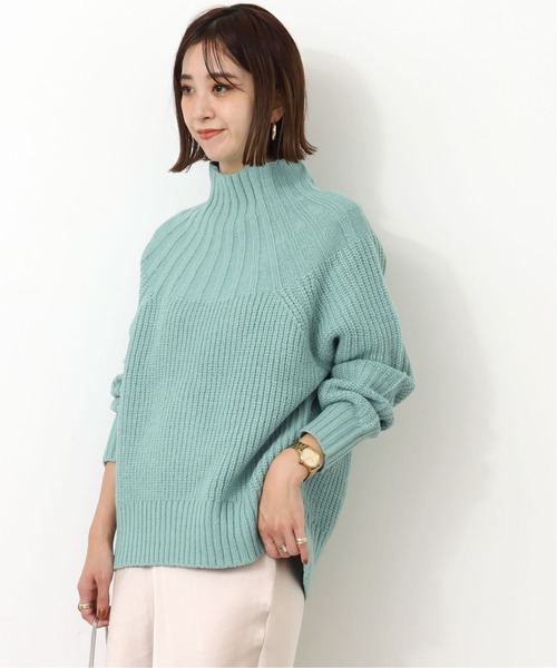 B.C STOCK(ベーセーストック)の「求心リブ畔プルオーバー◆(ニット/セーター・レディース・ホワイト/ベージュ/ブラウン/グリーン・FREE)」の4枚目の写真